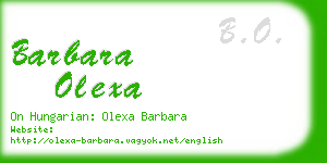 barbara olexa business card